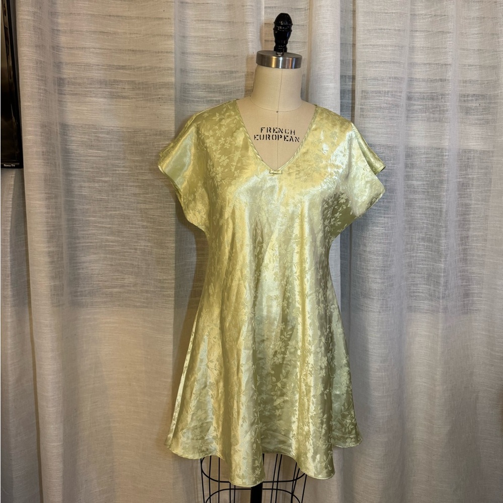 Vintage Oscar de la Renta Green Slip